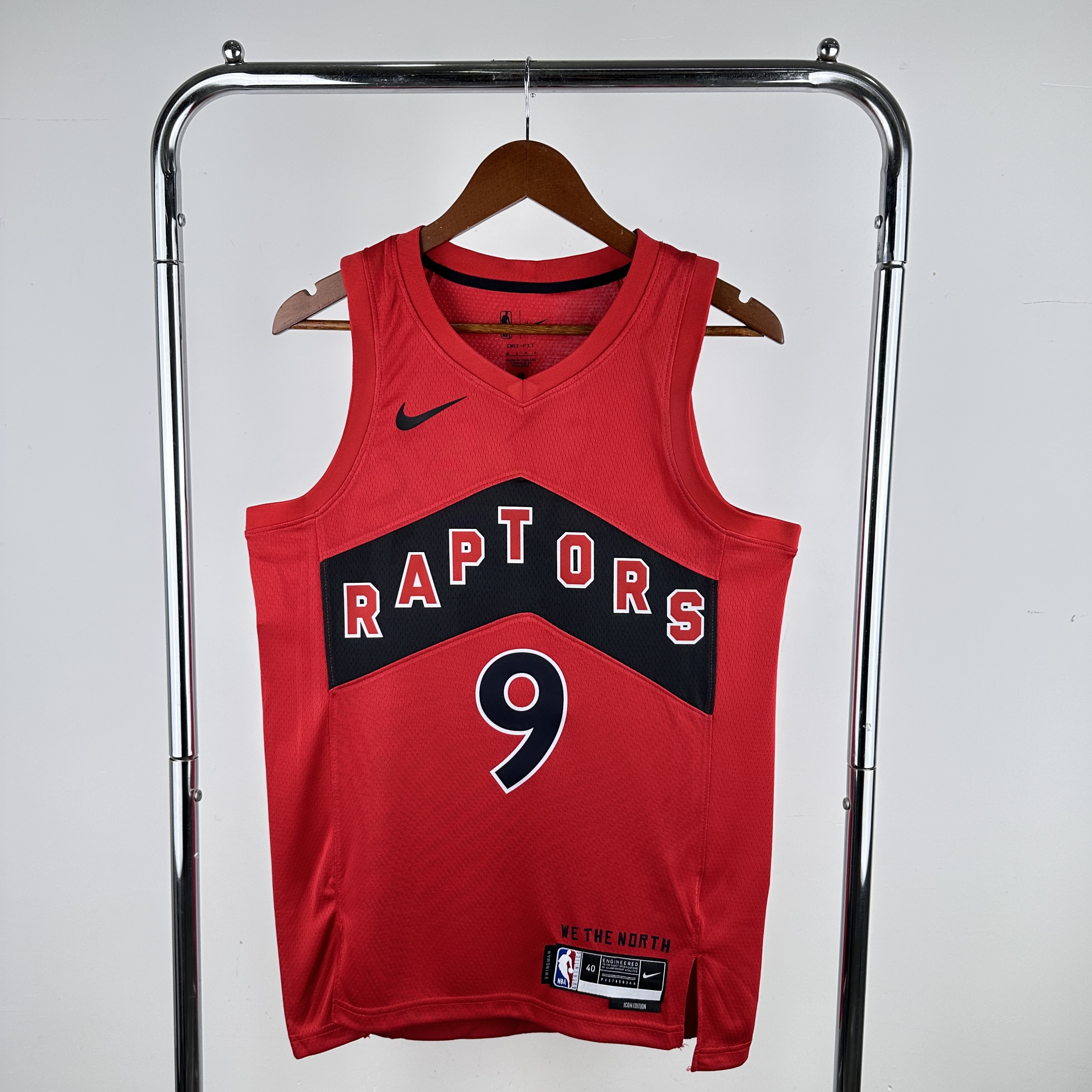 Men Toronto Raptors 9 Barrett Red Nike 2024 NBA Jersey